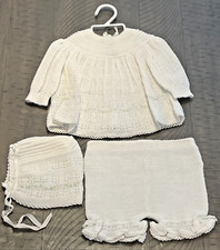 Roupa infantil vintage Renzo’s Imports feita na Itália malha acrílica marfim vintage comprar usado  Enviando para Brazil