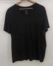 Usado, Camiseta Pulôver Masculina Armani Exchange Preta Algodão Decote V Manga Curta Tamanho 2XL comprar usado  Enviando para Brazil