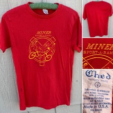 Camiseta Vintage MINER SPORT-A-RAMA Anos 70 Anos 80 Anos 1970 Ched EUA Ponto Único Tamanho G comprar usado  Enviando para Brazil