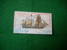 Francobollo piroscafo ruote usato  Cesenatico