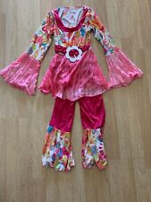 FATO DE HALLOWEEN FLORAL HIPPIE 60’s, 70’s tamanho infantil tamanho único 3-6 anos de idade comprar usado  Enviando para Brazil