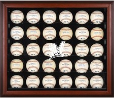 Usado, Vitrine Milwaukee Brewers logotipo mogno emoldurado 30 bolas - Fanáticos comprar usado  Enviando para Brazil
