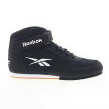 Męskie czarne syntetyczne sznurowane buty bokserskie Reebok Boxing Mid sportowe buty bokserskie na sprzedaż  Wysyłka do Poland