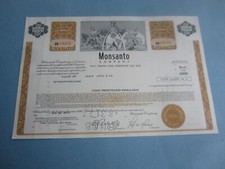 1977 - EMPRESA MONSANTO - Certificado de estoque - Produtos químicos agrícolas comprar usado  Enviando para Brazil