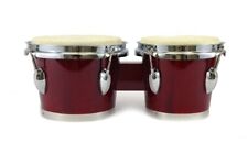 Zenison 7" & 8" madeira vermelha escura duplo bongo conjunto de bateria instrumento com chave de afinação comprar usado  Enviando para Brazil