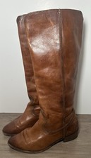 Botas Frye para mujer talla 8 cuero tostado tirar alto equitación segunda mano  Embacar hacia Mexico