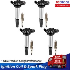 4X Bobinas de Ignição + 4X Pacote de Velas de Ignição para 2009-2017 Toyota Corolla 1.8L UF596 comprar usado  Enviando para Brazil