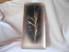 VINTAGE RETRÔ DÉCADA DE 1960 ARTE DE PAREDE ESCOVADA PAINEL DE METAL IMAGEM LASER FROND GRASS  comprar usado  Enviando para Brazil