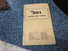 Bsa instruction manual for sale  CHESTER LE STREET