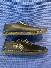 Moda Cuero Hombres Zapatos Informales Sin Cordones Mocasines Conducir Talla 10 Negros segunda mano  Embacar hacia Argentina