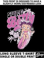 Camiseta Surfer Betty Boop engraçada sexy selvagem biquíni prancha de surf personagem desenho animado, usado comprar usado  Enviando para Brazil
