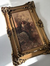 Pair antique oil for sale  Houston