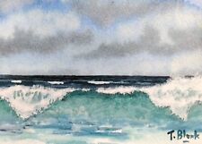 ORIGINAL AQUARELL - Meer und Brandung., usado comprar usado  Enviando para Brazil