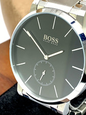 Relógio masculino Hugo Boss 1513501 Grand Prix quartzo mostrador preto prata aço 42mm comprar usado  Enviando para Brazil