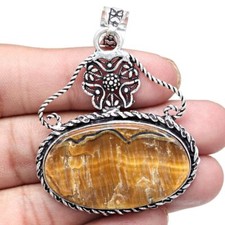Colar olho de tigre pedra preciosa drusa presente para suas joias 2,25", usado comprar usado  Enviando para Brazil