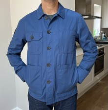 Jaqueta de Trabalhadores Leve Original Azul FRAHM Pequena Mal Usada com Etiquetas RRP £345 comprar usado  Enviando para Brazil