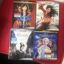 4 Disney DVD’s Movies Blu Ray Mulan Frozen II Maleficent Action Peril Warrior comprar usado  Enviando para Brazil