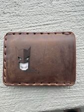 Porta-cartões carteira de couro costurado à mão feito à mão com máscara facial com Batman comprar usado  Enviando para Brazil