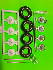 1963 Nova Chevy II Station Wagon 1/25 rodas de arame aro cromado parede branca eixo de pneu, usado comprar usado  Enviando para Brazil