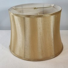 Usado, Abajur de seda Shantung forrado desossado em forma de tambor champanhe 14x12x10" TRADICIONAL comprar usado  Enviando para Brazil