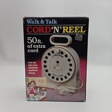 Vintage Carlton 70'S Extensão de Telefone Fixo Walk & Talk Cord'N'Reel 50 pés. Cabo comprar usado  Enviando para Brazil