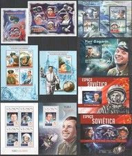 M0475 YURI GAGARIN EXPLORAÇÃO ESPACIAL SOVIÉTICA! 5KB+5BL MNH comprar usado  Enviando para Brazil