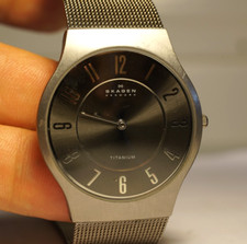Usado, Relógio masculino Skagen mostrador carvão titânio fino 233LTTM comprar usado  Enviando para Brazil