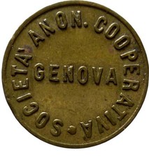 Gettone societa anon.cooperati usato  Carinaro