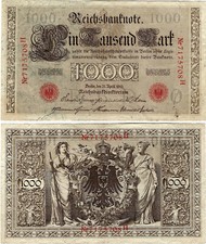 Banknote reichsbanknote 1000 gebraucht kaufen  München