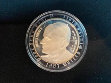 Usado, 1987 Papa João Paulo II prata 1 oz .999 medalha comemorativa fina com estojo [NL] comprar usado  Enviando para Brazil