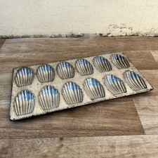 VINTAGE FRANCÊS 12 MADELEINE moldes de latas de torta para bolo mini moldes forma de panelas 2510233 comprar usado  Enviando para Brazil