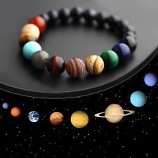 Moda contas de pedra de cristal natural oito planetas pulseira chakra solar ioga menina, usado comprar usado  Enviando para Brazil