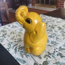 Yellow chalkware elephant for sale  Richmond