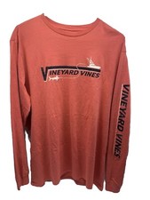 Camiseta manga longa gráfica barco de pesca Vineyard Vines tamanho médio vermelha comprar usado  Enviando para Brazil