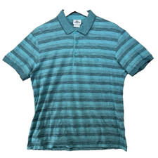 Camisa polo masculina manga curta slim fit mistura algodão listras verdes tamanho 5 Lacoste comprar usado  Enviando para Brazil