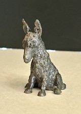 Sitting pewter donkey for sale  Turney