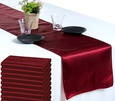 Maroon satin table for sale  Olyphant