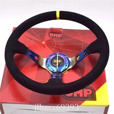 Novo Volante Omp 14 Polegadas Camurça Prato Profundo Personalizado Azul Ferro Revestido a Pó Fr, usado comprar usado  Enviando para Brazil