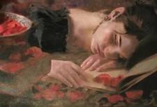 Original William Barra "Sonhos Sem Fim sono" Mulher Jovem Romântico Menina Pintura A Óleo comprar usado  Enviando para Brazil