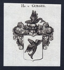1820 Gurgel Escudo Noble Heráldica Grabado En Cobre, usado comprar usado  Enviando para Brazil