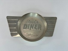 Bandeja de troca Dad’s retrô estilo anos 50 anos 60 tom prata decoração de jantar bandeja chave comprar usado  Enviando para Brazil