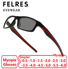 Gafas miopes fotocromáticas para hombres Gafas deportivas cuadradas al aire libre Gafas de sol nuevas segunda mano  Embacar hacia Mexico