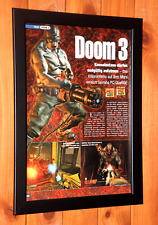 Doom 3 PC Windows Vintage Raro Pequeno Pôster Promocional/Página de Anúncio Emoldurada comprar usado  Enviando para Brazil