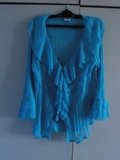 Chemisier turquoise plissé d'occasion  Bourgneuf-en-Retz