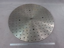 Mesa rotativa placa 15" luminária de chão roscada aço metalurgia 1" grade redonda comprar usado  Enviando para Brazil