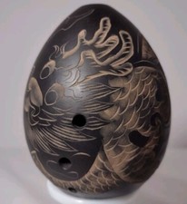 Flauta chinesa Xun instrumento musical esculpido à mão Ckay Dragon 4" de altura , usado comprar usado Flauta chinesa Xun instrumento musical esculpido à mão Ckay Dragon 4" de altura , usado comprar usado  Enviando para Brazil