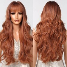 Perucas sintéticas ombre loiras marrons com franjas peruca de cabelo encaracolado natural para mulheres comprar usado  Enviando para Brazil
