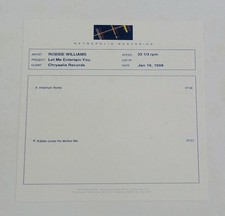 Robbie williams rare for sale  MANCHESTER
