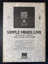 Simple minds live for sale  STRATHAVEN