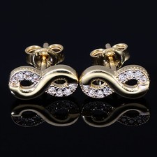 Goldohrstecker zirkonia 585 gebraucht kaufen  Berlin